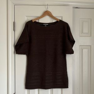 NY&C Dark Brown Short-Sleeve Sweater
